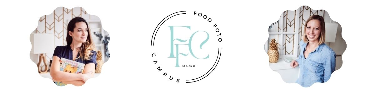 Porträts von Mariella & Cornelia und Logo vom Food Foto Campus