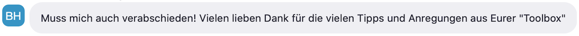 Rückmeldung zu unserem Workshop