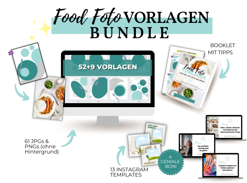 Vorlagen Bundle für deine Rezeptfotos