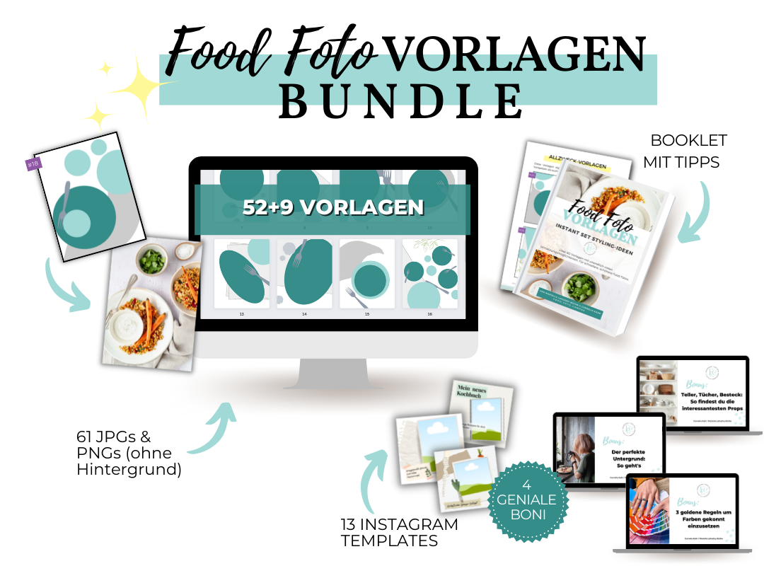 Food Foto Vorlagen Bundle mit tollen Boni