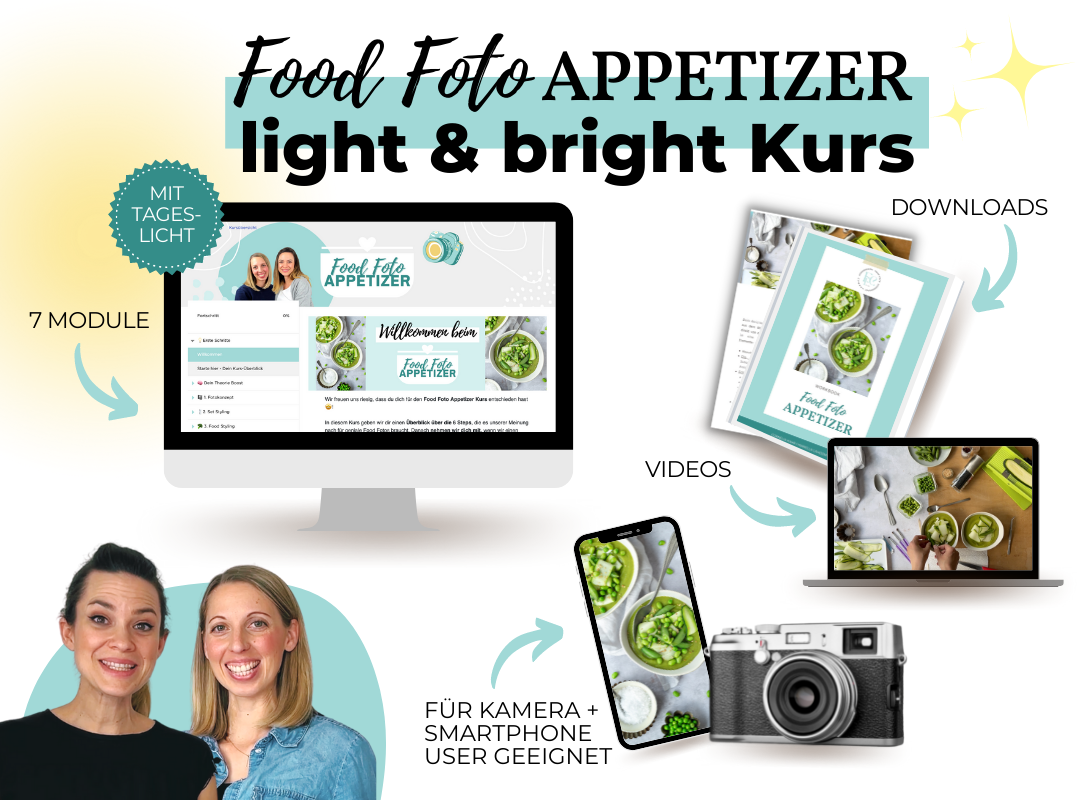 Food Foto Appetizer - light & bright online Kurs für helle Food Fotos