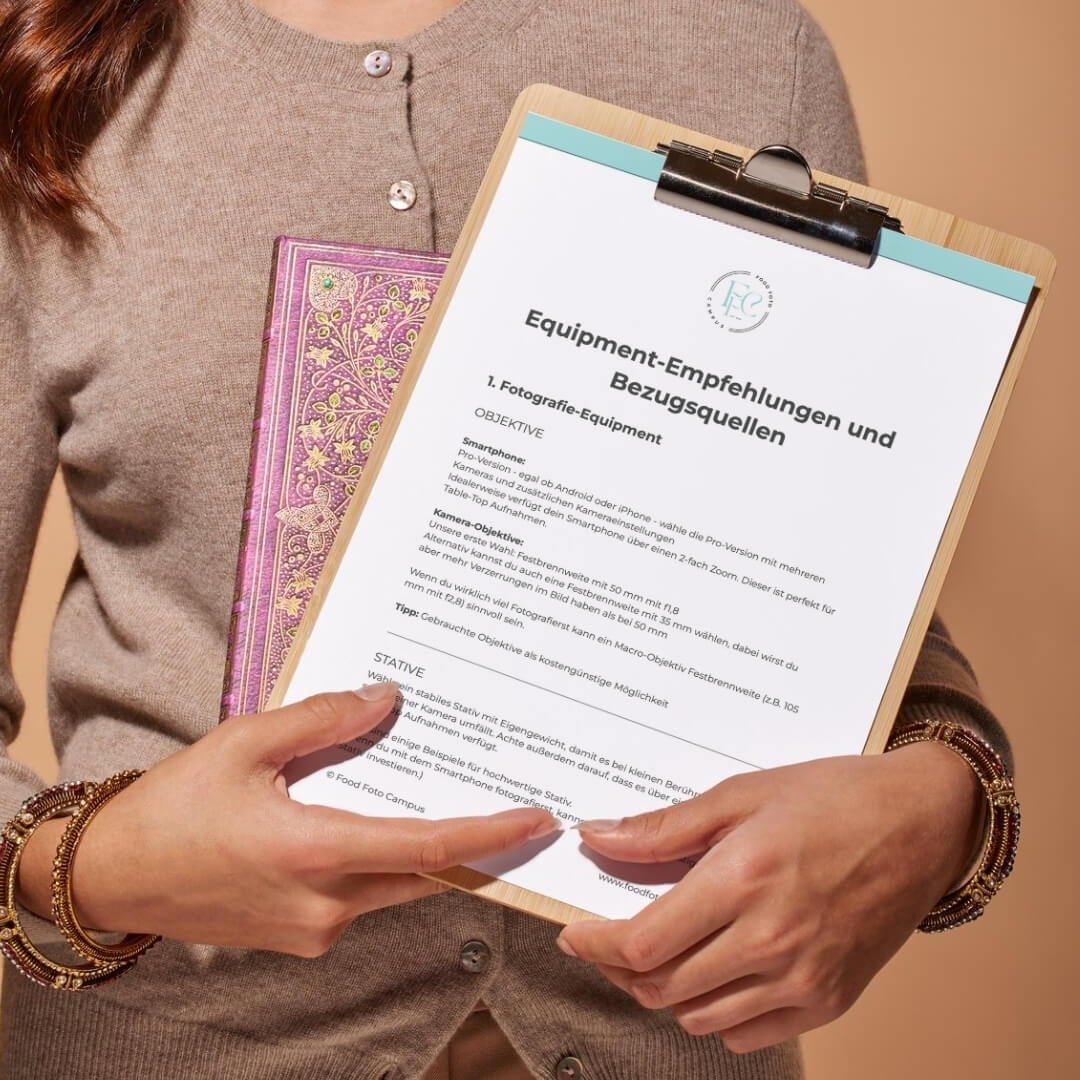 Food-Fotografie-Equipment Liste