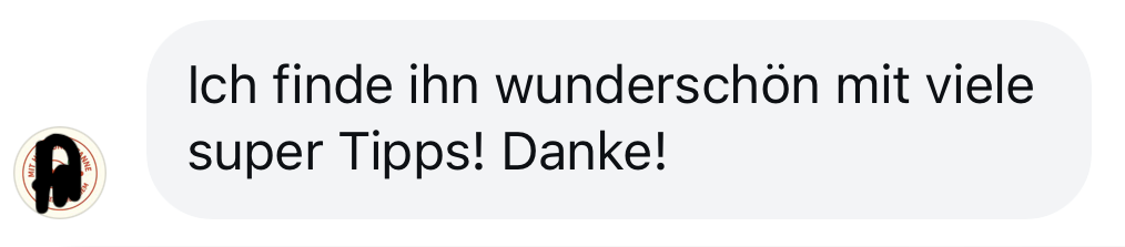 Ich finde ihn wunderschön mit vielen super Tipps! Danke!